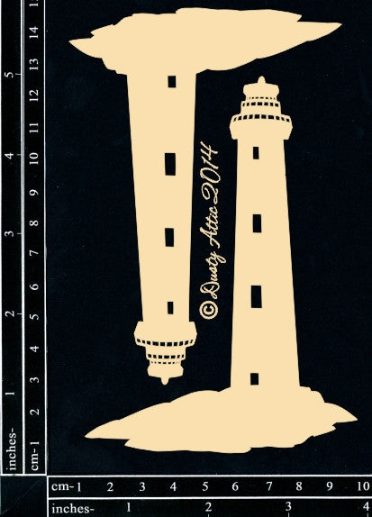 Dusty Attic Lighthouse Small Chipboard